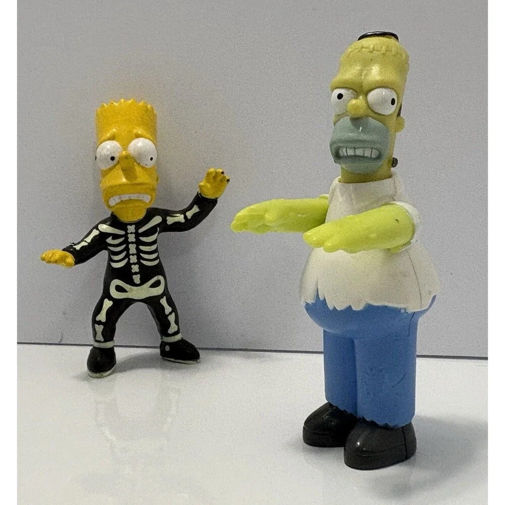 The Simpsons Burger King Spooky Halloween Zombie Homer W/ Skeleton Bart